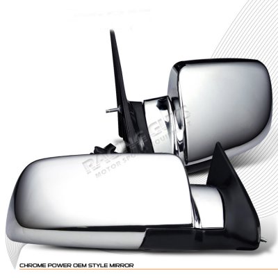 Chevy 1500 Pickup 1988-1998 Chrome Powered Side Mirrors