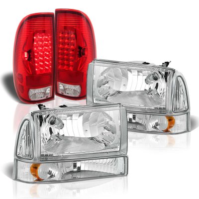 Ford F250 Super Duty 1999-2004 Headlights Set LED Tail Lights