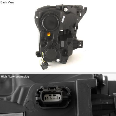 Ford F150 2015-2017 Glossy Black Projector Headlights LED DRL Dynamic Signal Activation