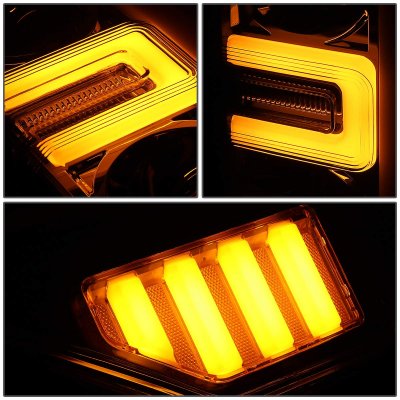 Ford F350 Super Duty 2017-2019 LED Tube DRL Projector Headlights