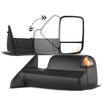 Dodge Ram 2500 2010-2018 Power Heated Turn Signal Towing Mirrors Smoked Signal Lens