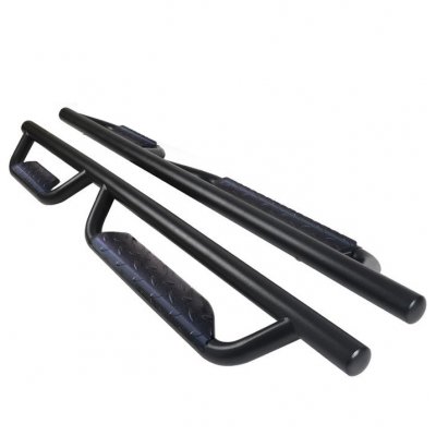 Chevy Silverado 2500HD Crew Cab 2015-2019 Diamond Step Nerf Bars Oval Black