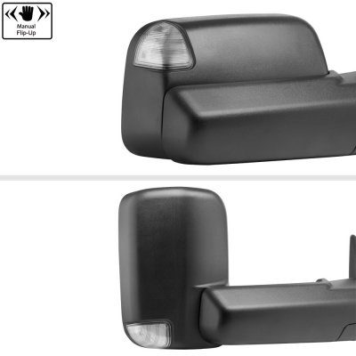 Dodge Ram 1500 2009-2018 Power Heated Turn Signal Towing Mirrors Clear Signal Lens