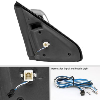 Dodge Ram 3500 2003-2009 Chrome New Power Heated Turn Signal Towing Mirrors Clear Signal Lens