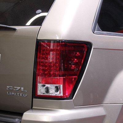 Jeep Grand Cherokee 2007-2010 Red and Clear LED Tail Lights
