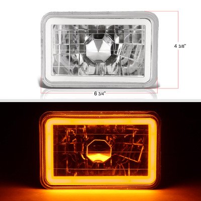 Ford LTD Crown Victoria 1988-1991 Amber Halo Tube Sealed Beam Headlight Conversion