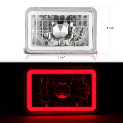 Chevy Cavalier 1984-1987 Red Halo Tube Sealed Beam Headlight Conversion