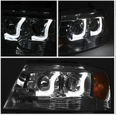 Ford F150 2004-2008 LED DRL Projector Headlights