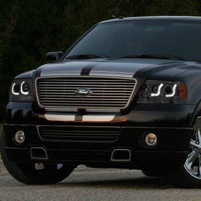 Lincoln Mark LT 2006-2008 Smoked LED DRL Projector Headlights