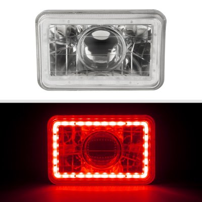 Mazda 626 1983-1985 Red LED Halo Sealed Beam Projector Headlight Conversion