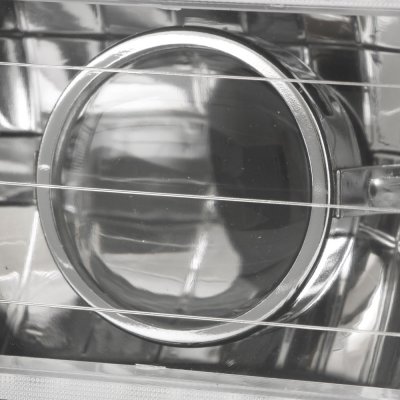 Lincoln Continental 1985-1986 Amber LED Halo Black Sealed Beam Projector Headlight Conversion