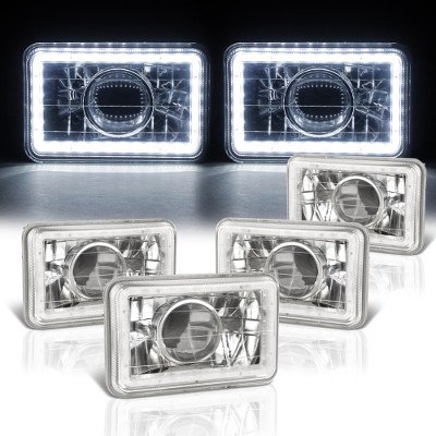 Dodge Diplomat 1986-1989 LED Halo Sealed Beam Projector Headlight Conversion Low and High Beams
