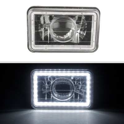 Oldsmobile Custom Cruiser 1985-1990 LED Halo Black Sealed Beam Projector Headlight Conversion Low and High Beams