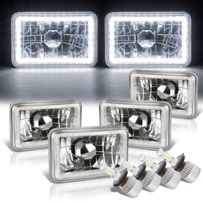 Pontiac Bonneville 1975-1986 White LED Halo LED Headlights Conversion Kit Low and High Beams