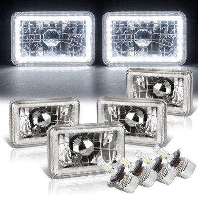 Toyota Van 1984-1989 White LED Halo LED Headlights Conversion Kit Low and High Beams