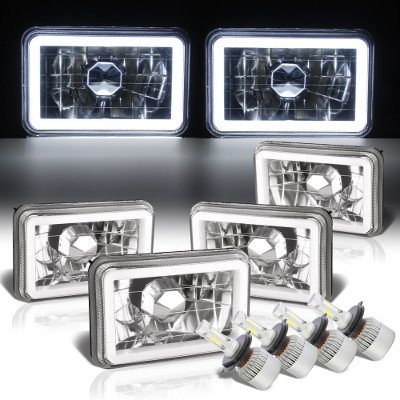 Dodge Diplomat 1986-1989 Halo Tube LED Headlights Conversion Kit Low and High Beams