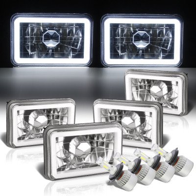 Plymouth Caravelle 1985-1988 Halo Tube LED Headlights Conversion Kit Low and High Beams