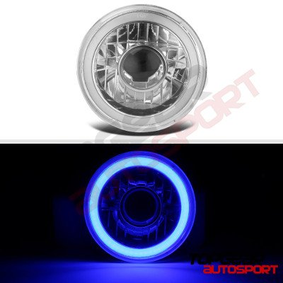 Chevy Chevette 1976-1978 Blue Halo Tube Sealed Beam Projector Headlight Conversion