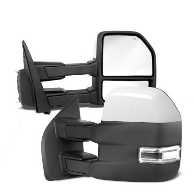 Ford F150 2015-2020 White Towing Mirrors Power Heated LED Signal 22 Pins