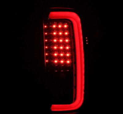 GMC Sierra 3500HD 2015-2019 Glossy Black LED Tail Lights