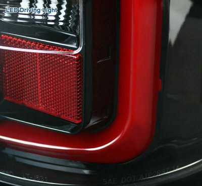 GMC Sierra 3500HD 2015-2019 Glossy Black LED Tail Lights