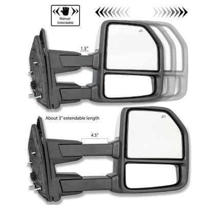 Ford F550 Super Duty 2003-2007 White Towing Mirrors LED Lights Power Heated