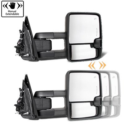 Chevy Suburban 2000-2002 Power Folding Towing Mirrors Smoked LED Lights