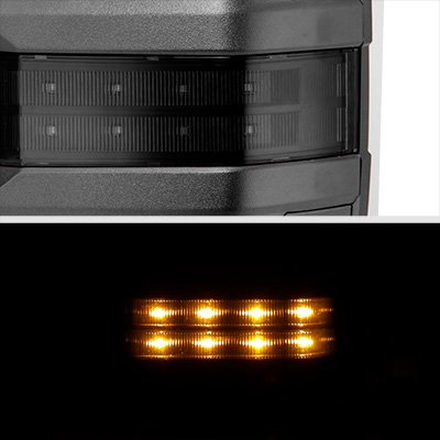 GMC Sierra 3500 2001-2002 Power Folding Towing Mirrors Smoked LED Lights