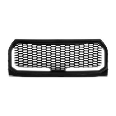 Ford F150 2015-2017 Black LED DRL Honeycomb Front Grille