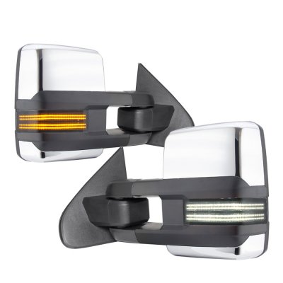 GMC Jimmy Full Size 1992-1994 Chrome Tow Mirrors Smoked Switchback LED DRL Sequential Signal