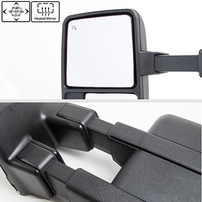 Ford F450 Super Duty 2008-2016 Towing Mirrors Smoked Switchback LED DRL Signal Lights