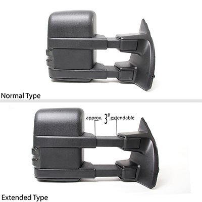 Ford F450 Super Duty 2008-2016 Towing Mirrors Smoked Switchback LED DRL Signal Lights