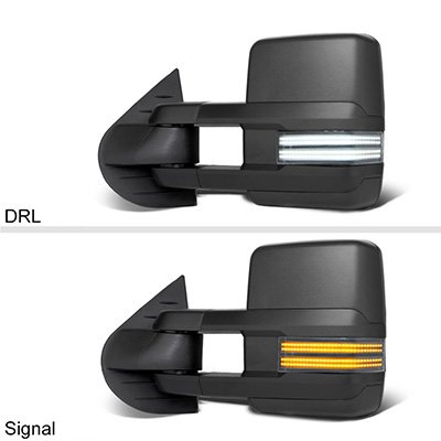 GMC Sierra 2007-2013 Tow Mirrors Switchback LED DRL Sequential Signal