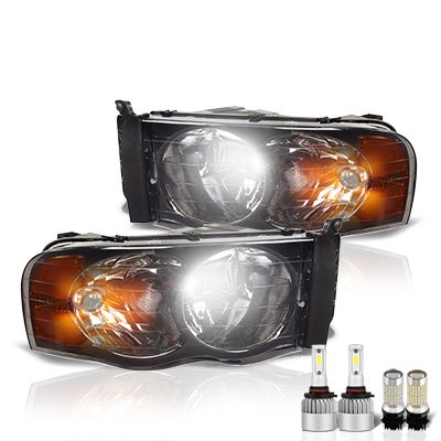 Dodge Ram 3500 2003-2005 Smoked LED Headlight Bulbs Set Complete Kit