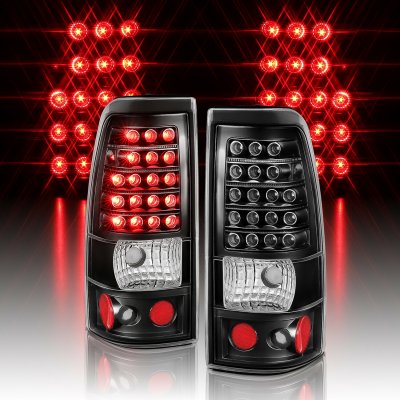 Chevy Silverado 1500HD 2003-2006 LED Tail Lights Black