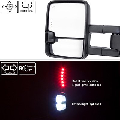 Dodge Ram 1500 2009-2018 Tow Mirrors Smoked Switchback LED DRL Sequential Signal