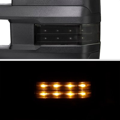 Dodge Ram 3500 2010-2018 Tow Mirrors Smoked LED Lights Power Heated