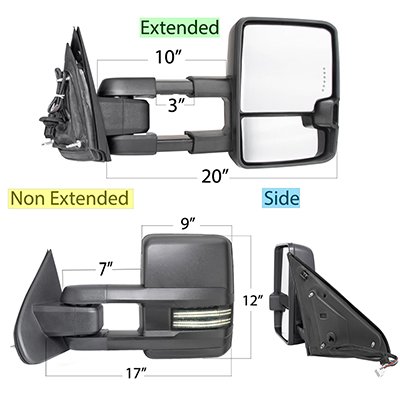 For 2009-2018 Dodge Ram 1500 GLOSS BLACK Mirror Covers Non-Towing w/o Signal HL