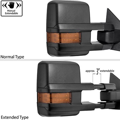 Ford F450 Super Duty 1999-2007 Tow Mirrors LED Lights Power Heated