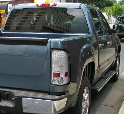 GMC Sierra 2007-2013 Clear LED Tail Lights