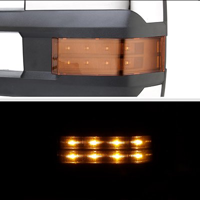 Dodge Ram 1500 2009-2018 Chrome Tow Mirrors LED Lights Power Heated