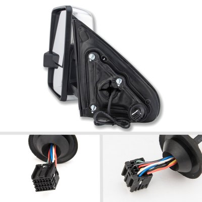 Chevy Silverado 2500HD Diesel 2015-2019 Chrome Power Folding Towing Mirrors Smoked LED Lights Heated