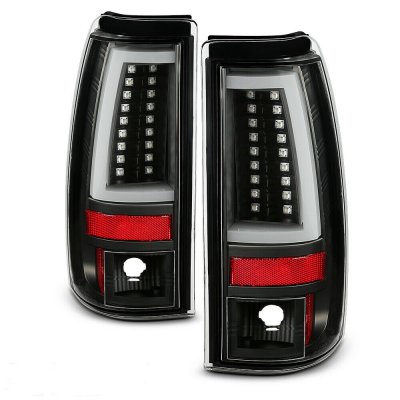 Chevy Silverado 1999-2002 Black LED Tail Lights Tube