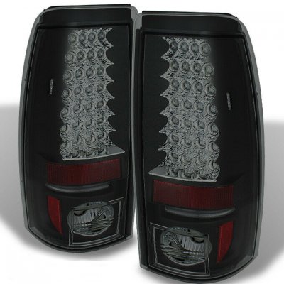 Chevy Silverado 3500 2001-2003 Black Smoked LED Tail Lights