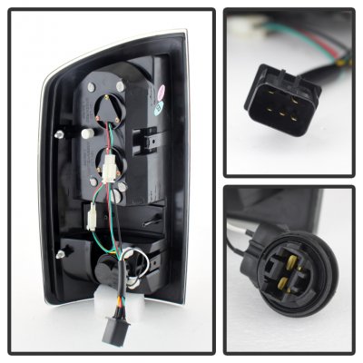 Dodge Ram 2500 2003-2006 Black LED Tail Lights