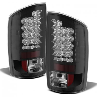 Dodge Ram 2500 2003-2006 Black LED Tail Lights