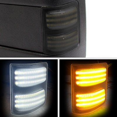 Ford F250 Super Duty 1999-2002 Tow Mirrors Smoked Switchback LED Sequential Signal