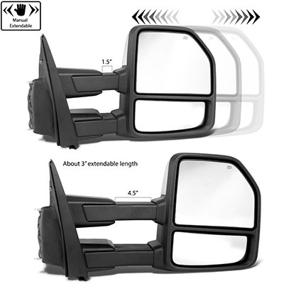 Ford F150 2015-2020 White Towing Mirrors Power Heated Smoked LED Signal Puddle Lights