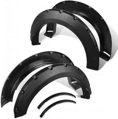 Ford F150 2015-2017 Matte Black Fender Flares Pocket Rivet