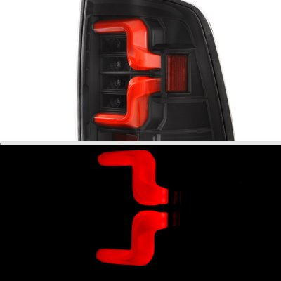 Dodge Ram 2500 2010-2018 Black Custom LED Tail Lights Red Tube